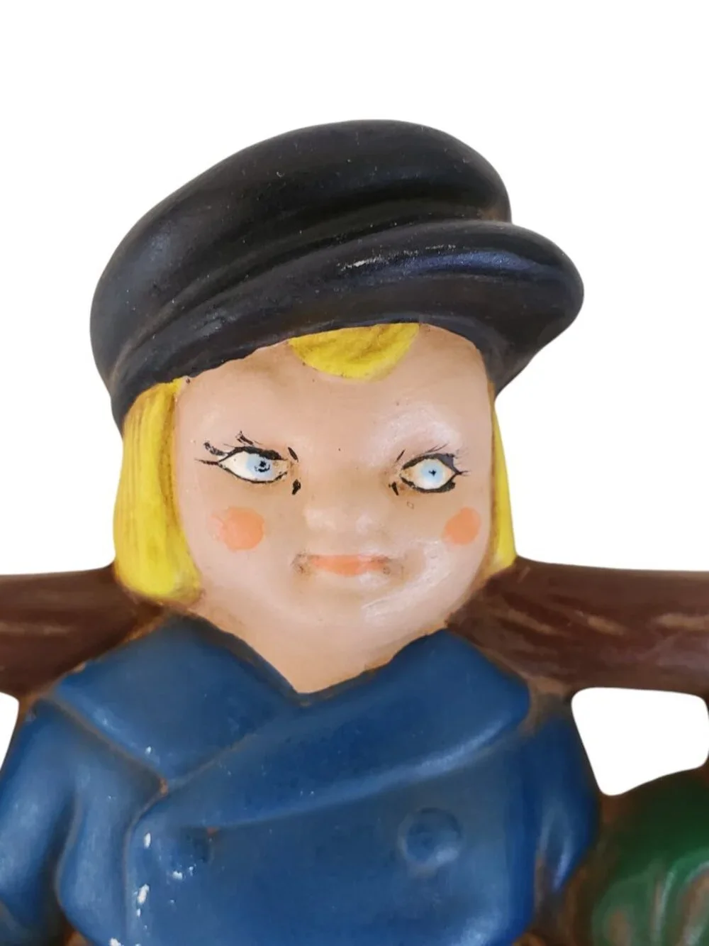 Dutch Boy & Girl Wall Art Hanging Decor Chalk Hand Painted Hobbyist Signed 6